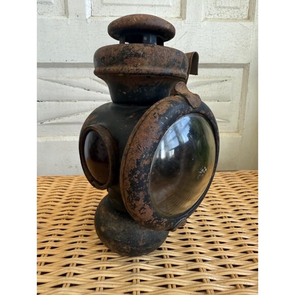 Antique 1900's Ford Model T Auto Car Light Kerosene Oil Lamp Carriage Lantern - Picture 12 of 13